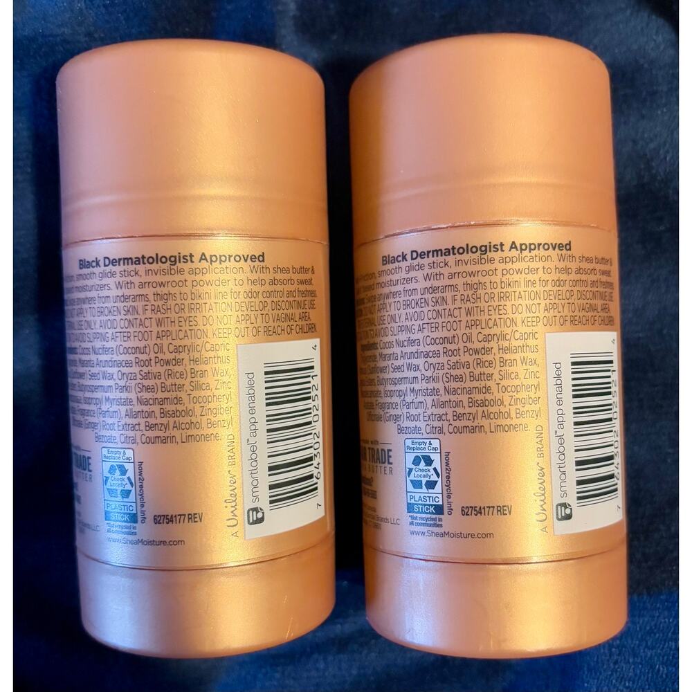 Shea Moisture Coconut & Hibiscus Whole Body Deodorant Invisible Stick 2 Pack - Picture 3 of 3